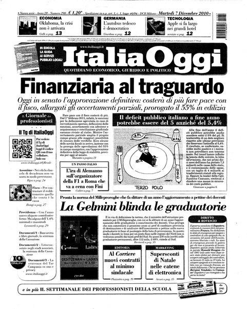 Italia oggi : quotidiano di economia finanza e politica